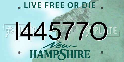 I44577O New Hampshire License Plate