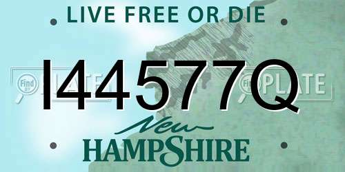 I44577Q New Hampshire License Plate