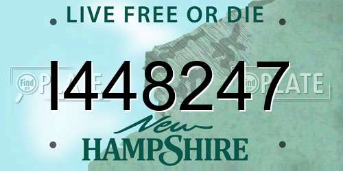 I448247 New Hampshire License Plate