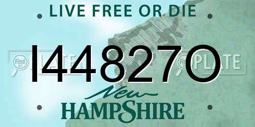 I44827O New Hampshire License Plate