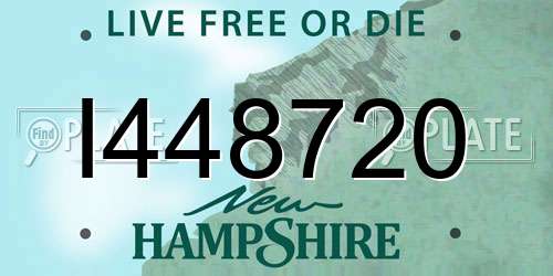 I448720 New Hampshire License Plate