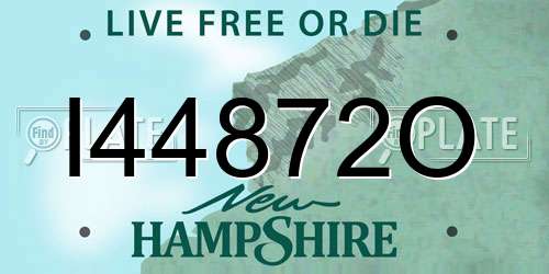 I44872O New Hampshire License Plate