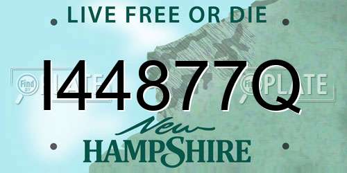 I44877Q New Hampshire License Plate