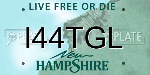 I44TGL New Hampshire License Plate