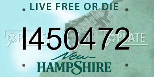 I450472 New Hampshire License Plate