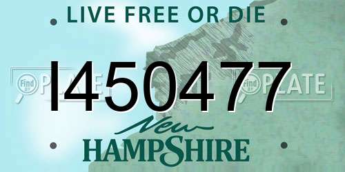 I450477 New Hampshire License Plate