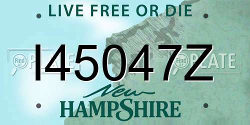I45047Z New Hampshire License Plate