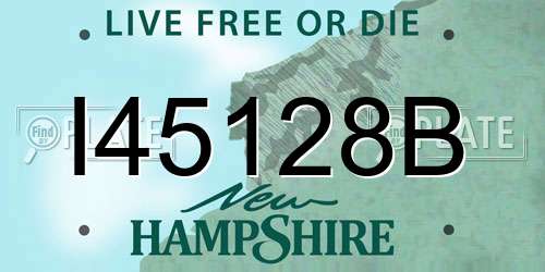 I45128B New Hampshire License Plate