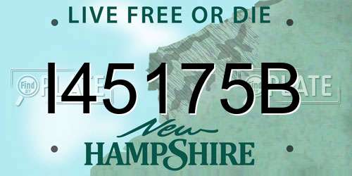 I45175B New Hampshire License Plate
