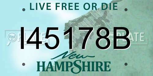 I45178B New Hampshire License Plate