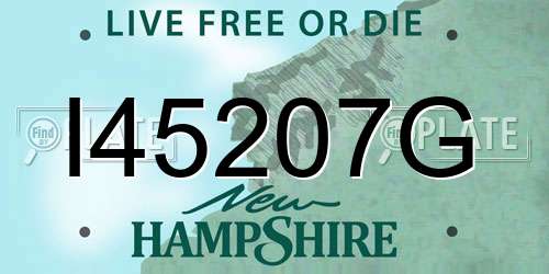 I45207G New Hampshire License Plate