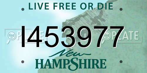 I453977 New Hampshire License Plate