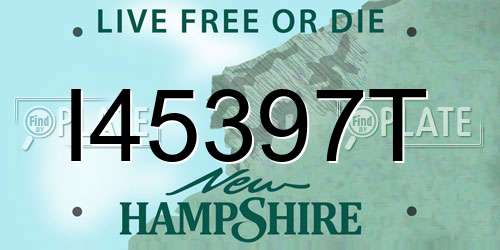 I45397T New Hampshire License Plate