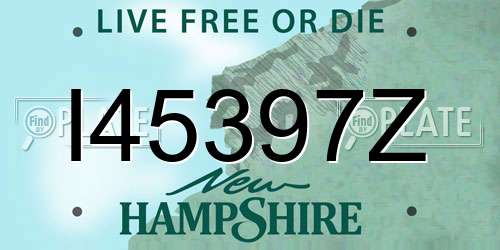 I45397Z New Hampshire License Plate