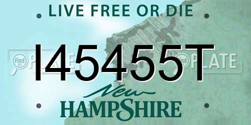 I45455T New Hampshire License Plate