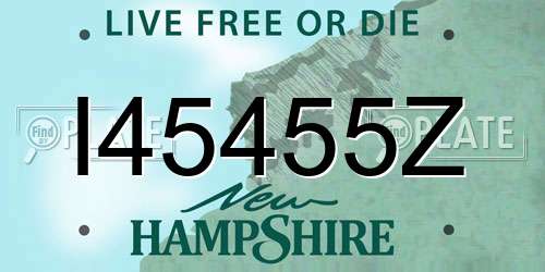 I45455Z New Hampshire License Plate
