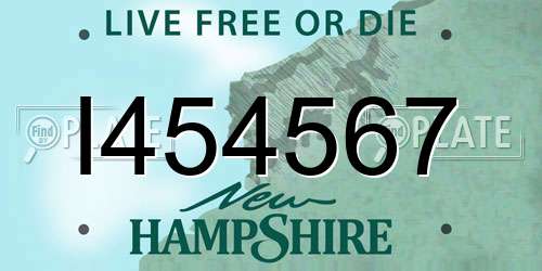 I454567 New Hampshire License Plate