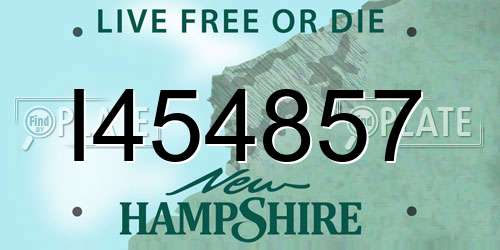 I454857 New Hampshire License Plate