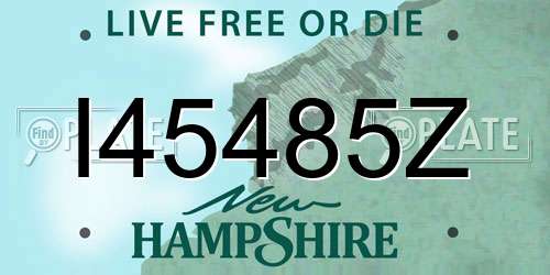 I45485Z New Hampshire License Plate