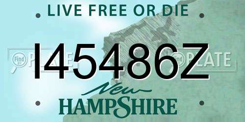 I45486Z New Hampshire License Plate