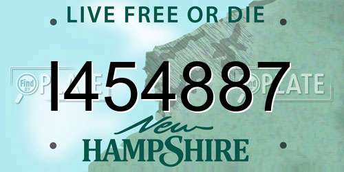 I454887 New Hampshire License Plate