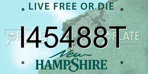 I45488T New Hampshire License Plate