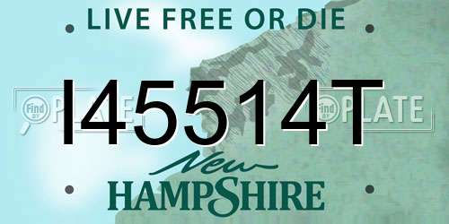 I45514T New Hampshire License Plate