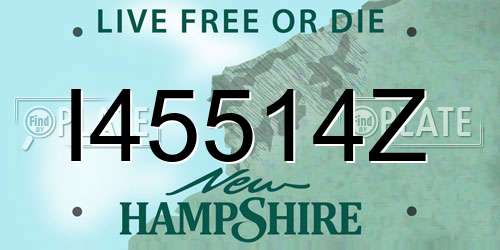 I45514Z New Hampshire License Plate