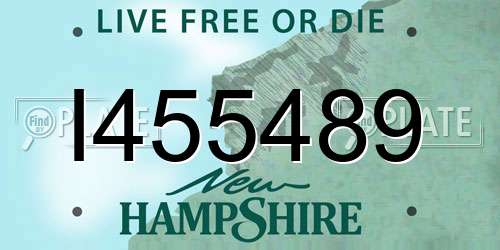 I455489 New Hampshire License Plate