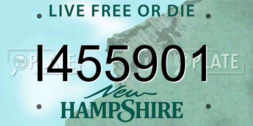 I455901 New Hampshire License Plate