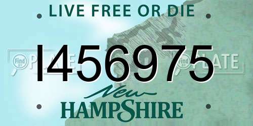 I456975 New Hampshire License Plate