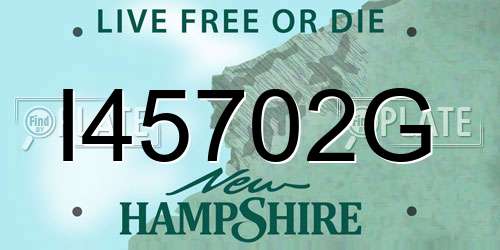 I45702G New Hampshire License Plate
