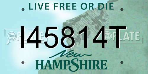 I45814T New Hampshire License Plate