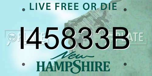 I45833B New Hampshire License Plate