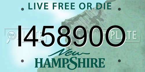 I45890O New Hampshire License Plate