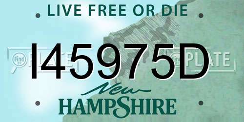 I45975D New Hampshire License Plate