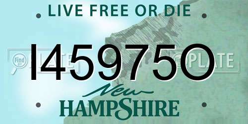 I45975O New Hampshire License Plate