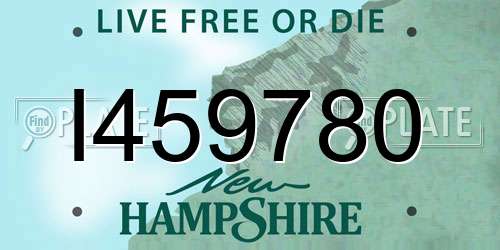 I459780 New Hampshire License Plate