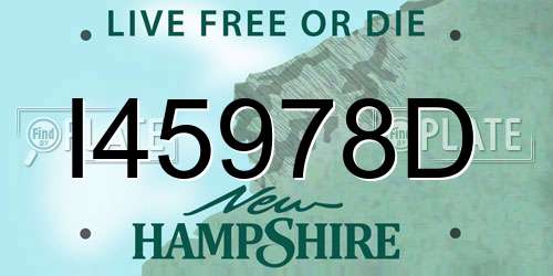 I45978D New Hampshire License Plate