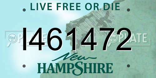 I461472 New Hampshire License Plate