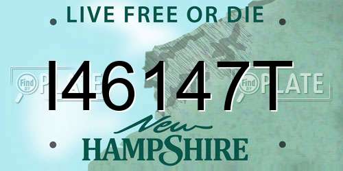 I46147T New Hampshire License Plate
