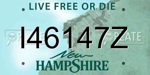 I46147Z New Hampshire License Plate