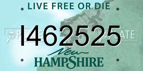 I462525 New Hampshire License Plate