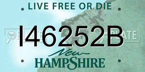 I46252B New Hampshire License Plate