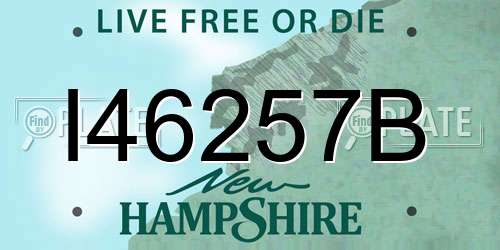 I46257B New Hampshire License Plate