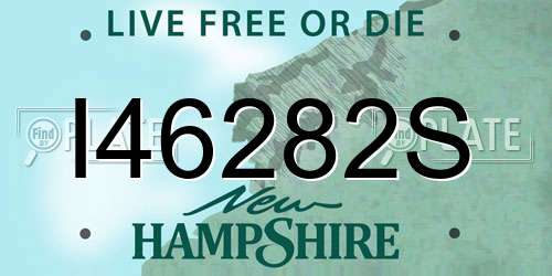 I46282S New Hampshire License Plate
