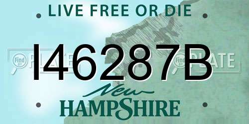 I46287B New Hampshire License Plate