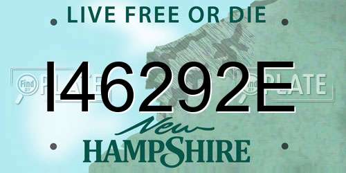 I46292E New Hampshire License Plate