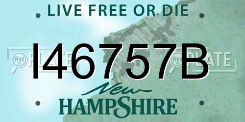 I46757B New Hampshire License Plate