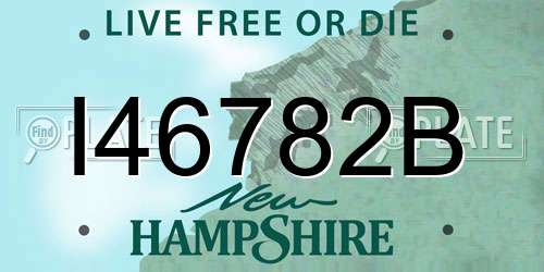 I46782B New Hampshire License Plate